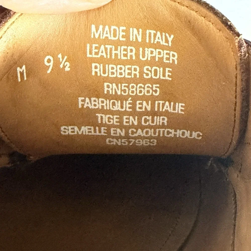 Broletto Brown Italian Lace Up Oxford Leather Shoes Professional Office Mens 9.5